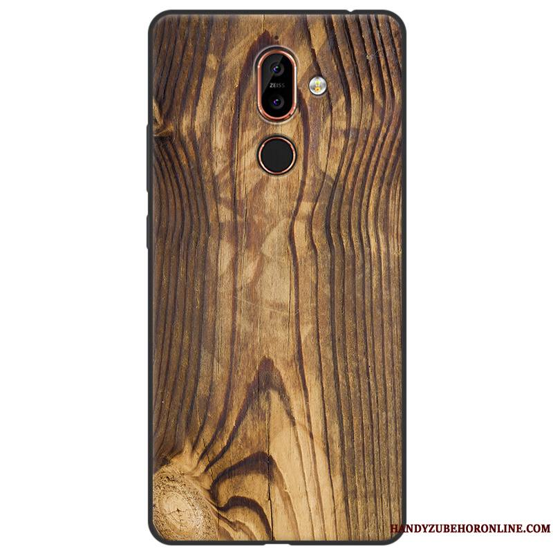 Nokia 7 Plus Coque Étui Vintage Silicone Tout Compris Protection Fluide Doux