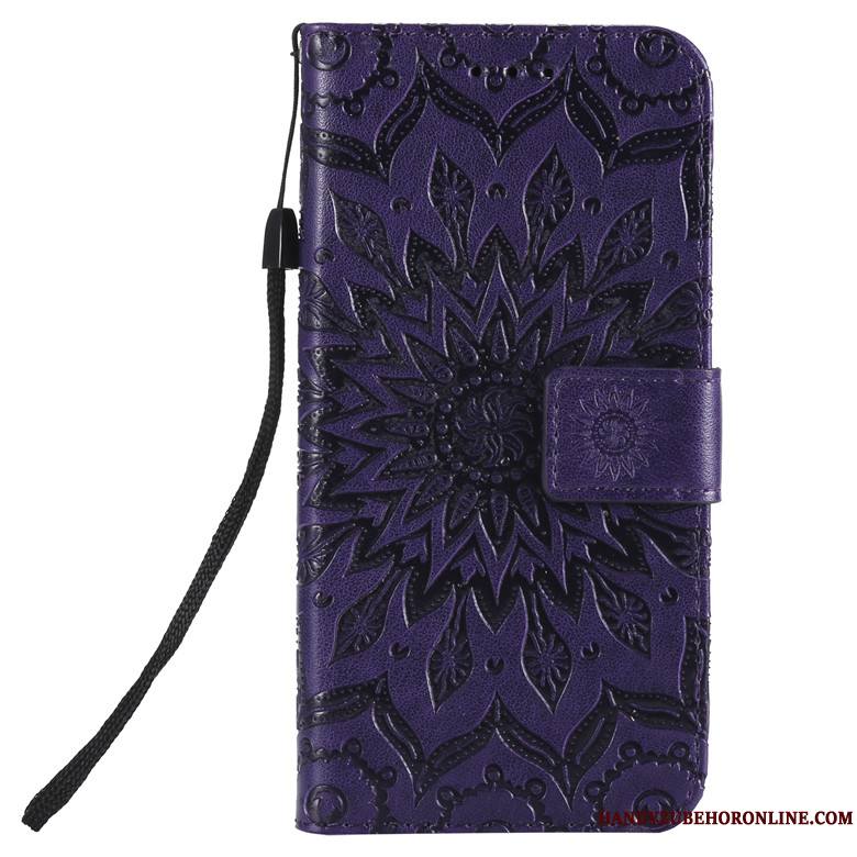 Nokia 7 Plus Housse Coque De Téléphone Étui En Cuir Fluide Doux Violet Protection