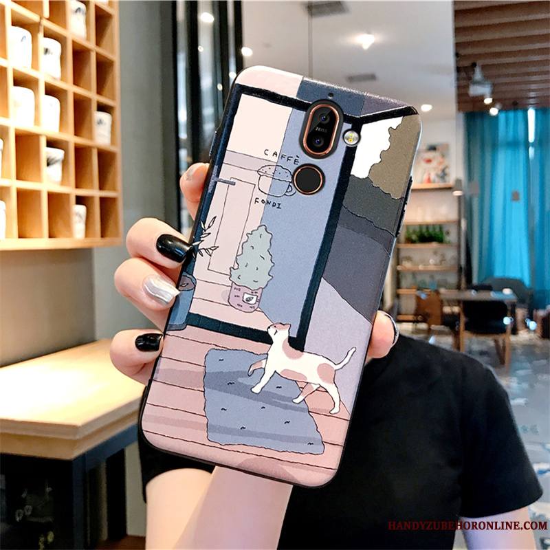 Nokia 7 Plus Silicone Incassable Tout Compris Coque De Téléphone Protection Dessin Animé Vent