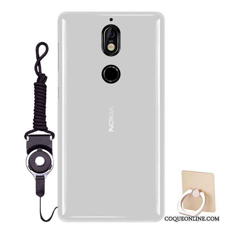 Nokia 7 Protection Silicone Strass Transparent Coque De Téléphone Incassable Tendance