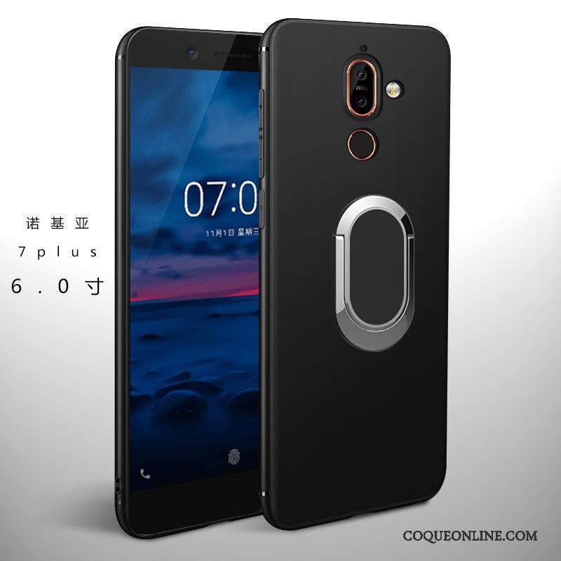 Nokia 7 Silicone Coque De Téléphone Étui Incassable Délavé En Daim Nouveau Fluide Doux