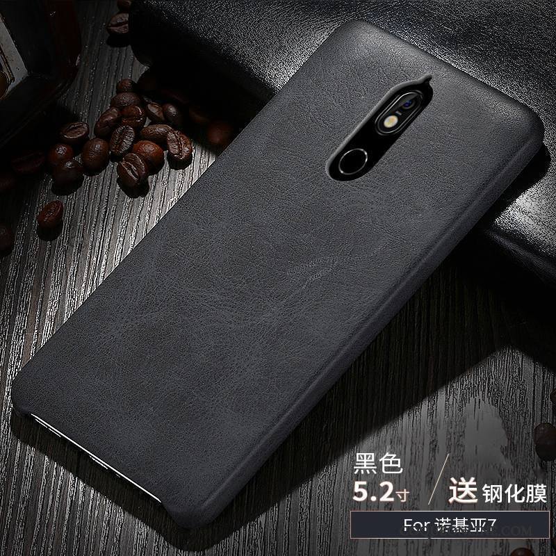 Nokia 7 Très Mince Coque De Téléphone Étui Protection Incassable Étui En Cuir Fluide Doux