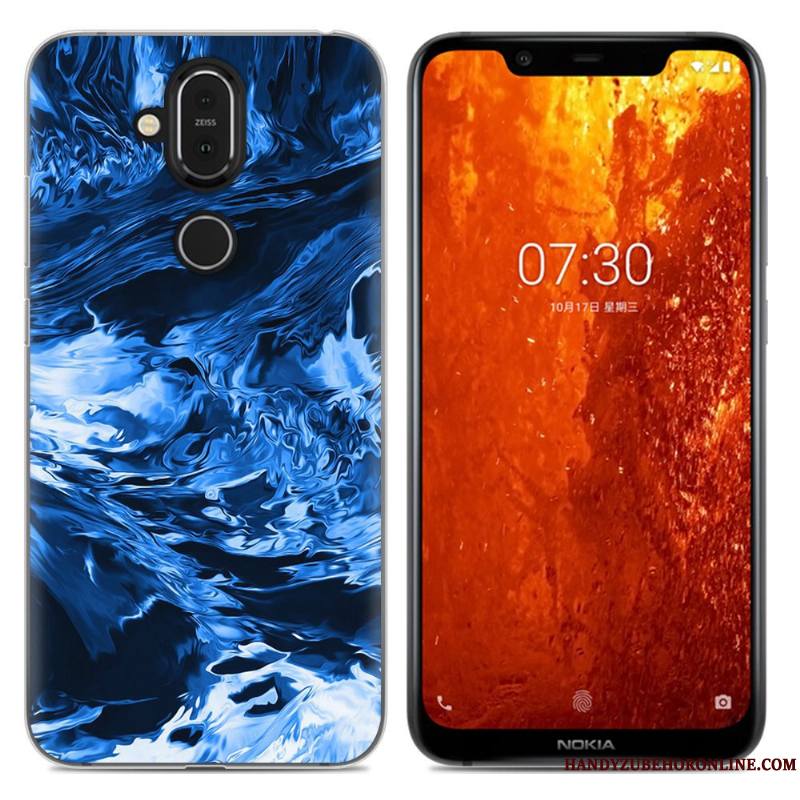 Nokia 8.1 Fluide Doux Incassable Rose Coque De Téléphone Téléphone Portable Tout Compris Simple