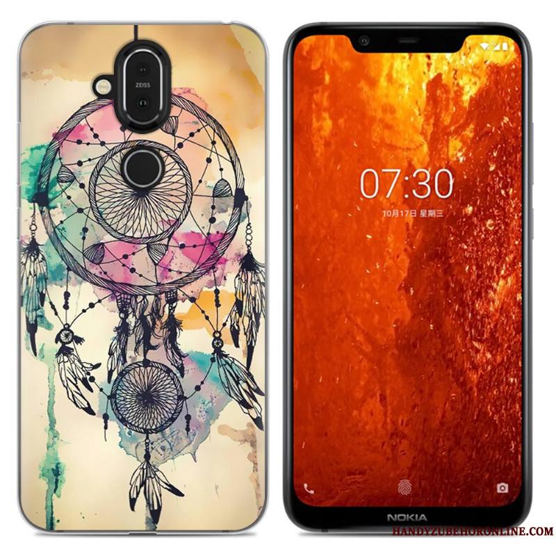 Nokia 8.1 Fluide Doux Incassable Rose Coque De Téléphone Téléphone Portable Tout Compris Simple