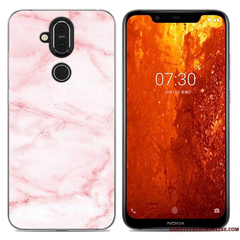 Nokia 8.1 Fluide Doux Incassable Rose Coque De Téléphone Téléphone Portable Tout Compris Simple