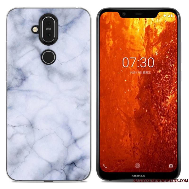 Nokia 8.1 Fluide Doux Incassable Rose Coque De Téléphone Téléphone Portable Tout Compris Simple