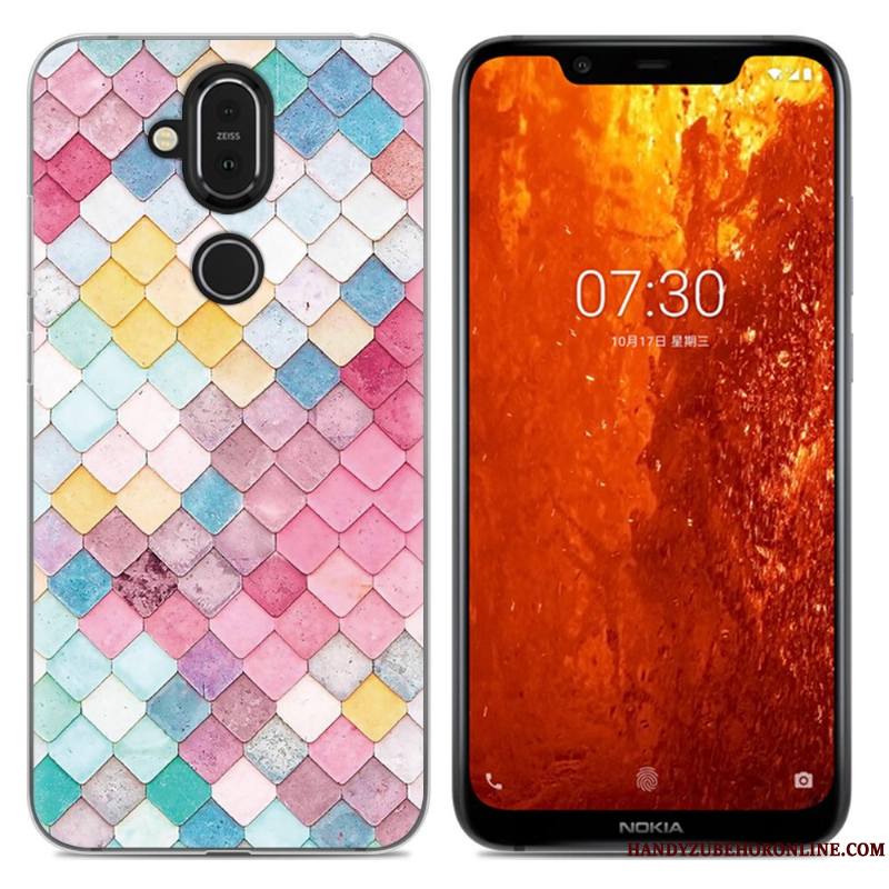 Nokia 8.1 Fluide Doux Incassable Rose Coque De Téléphone Téléphone Portable Tout Compris Simple