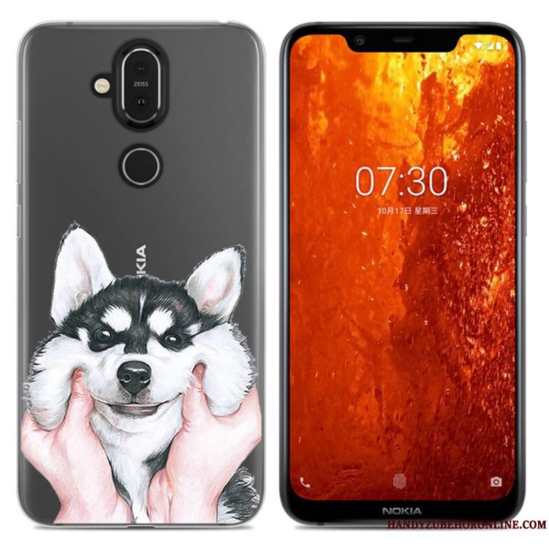 Nokia 8.1 Fluide Doux Incassable Rose Coque De Téléphone Téléphone Portable Tout Compris Simple