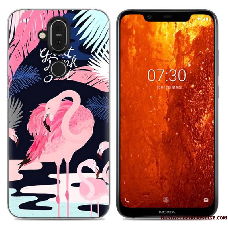 Nokia 8.1 Fluide Doux Incassable Rose Coque De Téléphone Téléphone Portable Tout Compris Simple