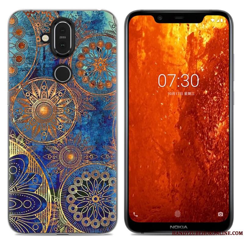 Nokia 8.1 Fluide Doux Incassable Rose Coque De Téléphone Téléphone Portable Tout Compris Simple