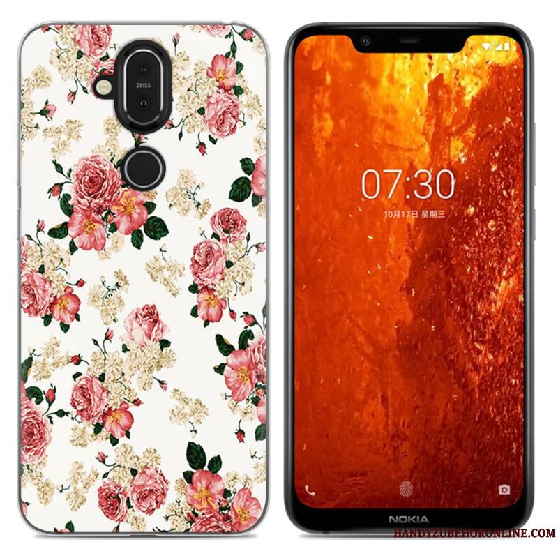 Nokia 8.1 Fluide Doux Incassable Rose Coque De Téléphone Téléphone Portable Tout Compris Simple