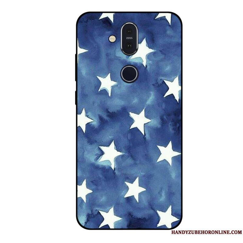 Nokia 8.1 Silicone Gris Incassable Dessin Animé Coque De Téléphone Personnalisé Fluide Doux