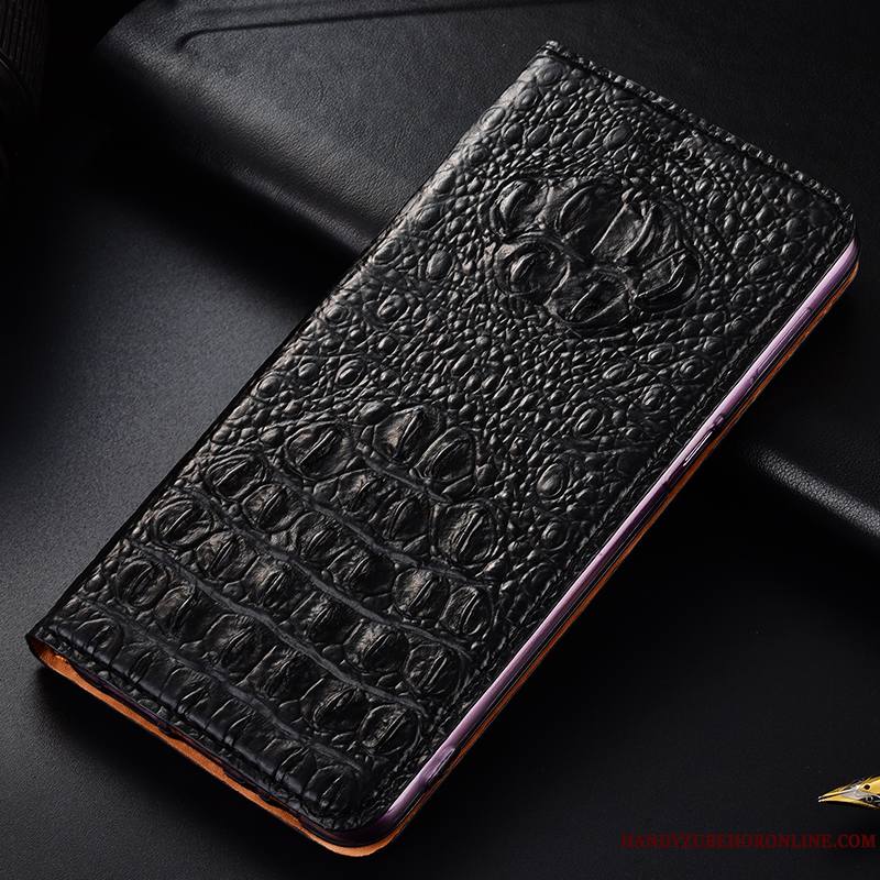 Nokia 8.1 Étui Crocodile Cuir Véritable Coque De Téléphone Incassable Protection