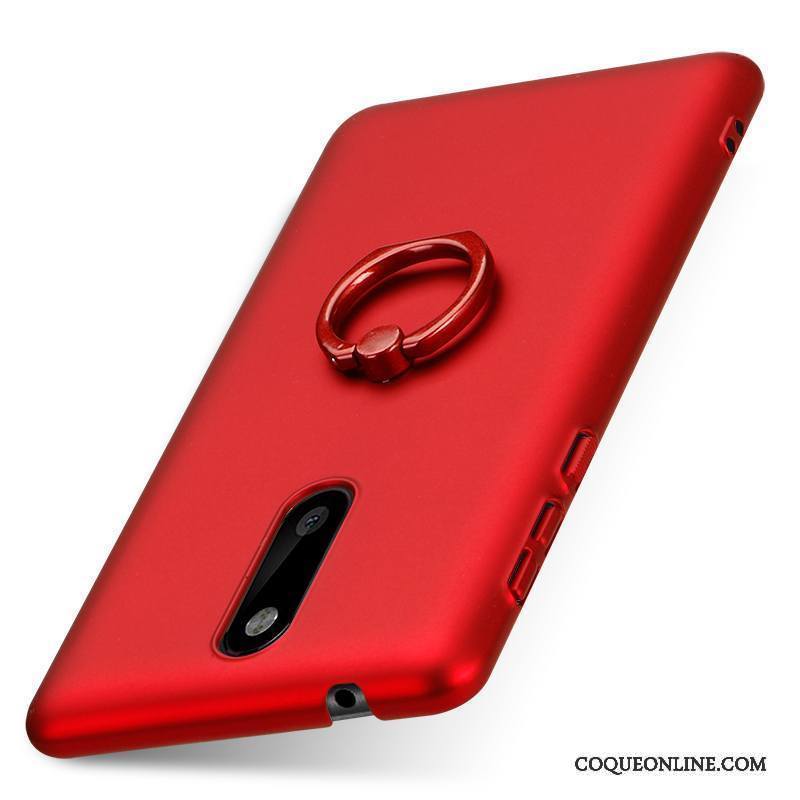 Nokia 8 Coque De Téléphone Délavé En Daim Support Modèle Fleurie Boucle Anneau