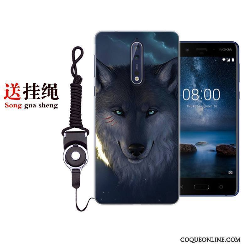 Nokia 8 Coque Dessin Animé Tout Compris Étui Personnalité Silicone De Téléphone