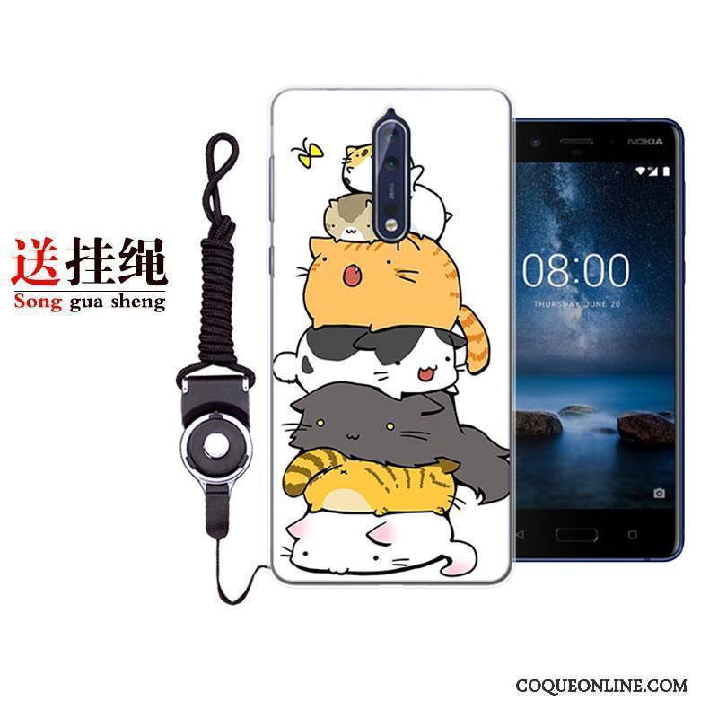 Nokia 8 Coque Dessin Animé Tout Compris Étui Personnalité Silicone De Téléphone