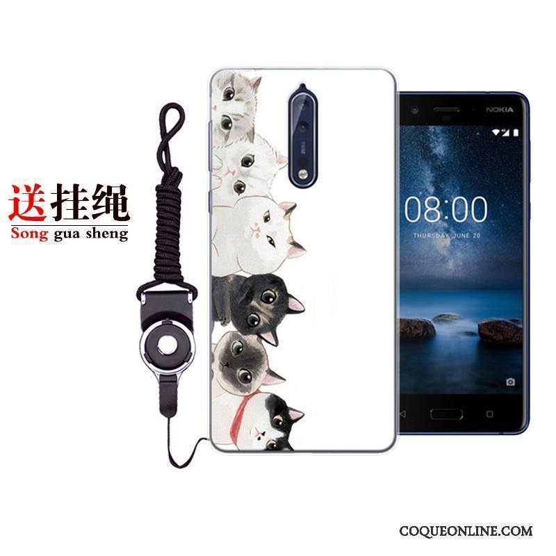 Nokia 8 Coque Dessin Animé Tout Compris Étui Personnalité Silicone De Téléphone