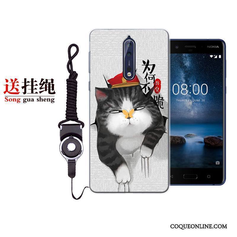 Nokia 8 Coque Dessin Animé Tout Compris Étui Personnalité Silicone De Téléphone