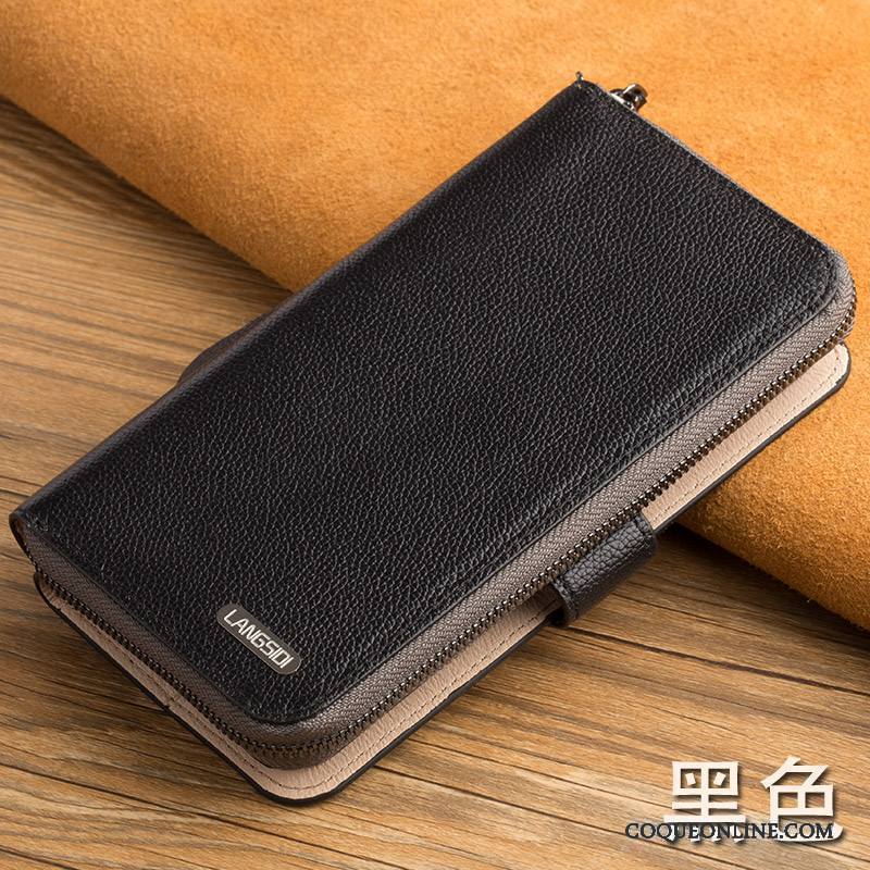 Nokia 8 Coque Tout Compris Protection Tendance Incassable Cuir Véritable Portefeuille Marron