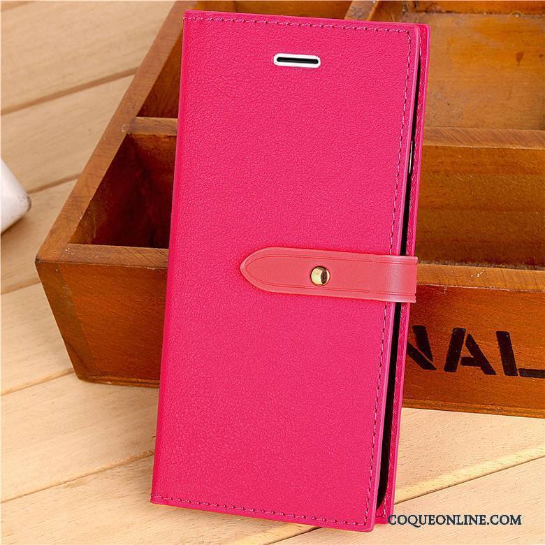 Nokia 8 Coque Étui En Cuir Business Clamshell Protection Simple Vin Rouge Fluide Doux