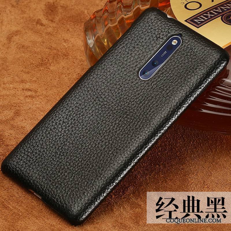 Nokia 8 Incassable Coque De Téléphone Rouge Étui En Cuir Amoureux Difficile