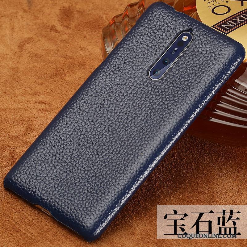 Nokia 8 Incassable Coque De Téléphone Rouge Étui En Cuir Amoureux Difficile