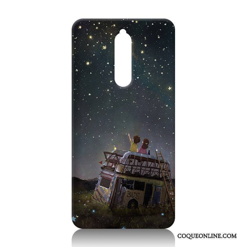 Nokia 8 Noir Protection Étui Coque Créatif Gaufrage Personnalité