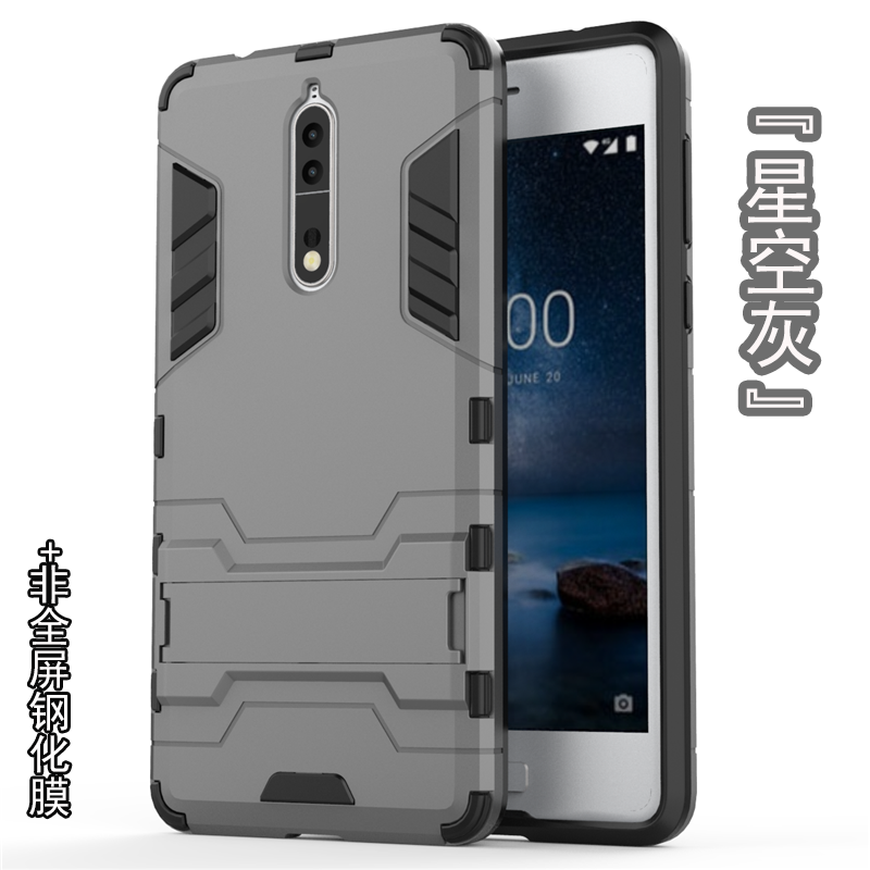 Nokia 8 Protection Étui Support Coque Bleu Difficile Téléphone Portable