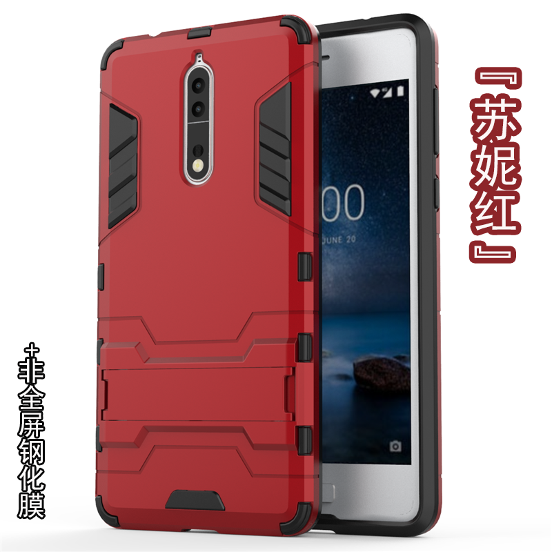 Nokia 8 Protection Étui Support Coque Bleu Difficile Téléphone Portable