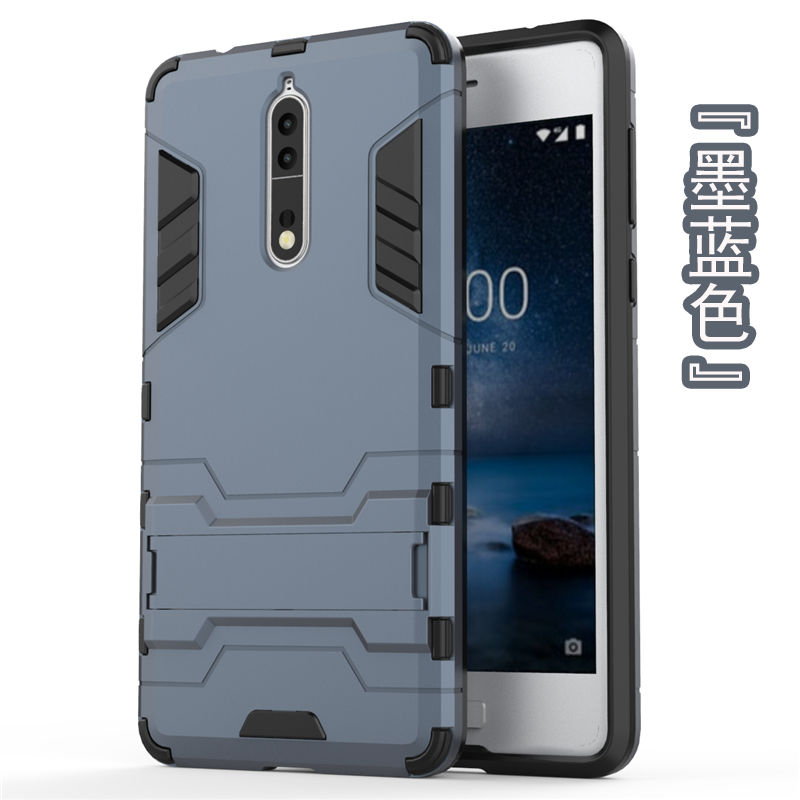 Nokia 8 Protection Étui Support Coque Bleu Difficile Téléphone Portable