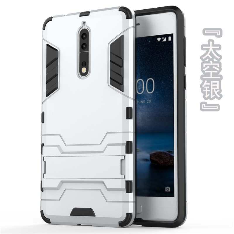 Nokia 8 Protection Étui Support Coque Bleu Difficile Téléphone Portable