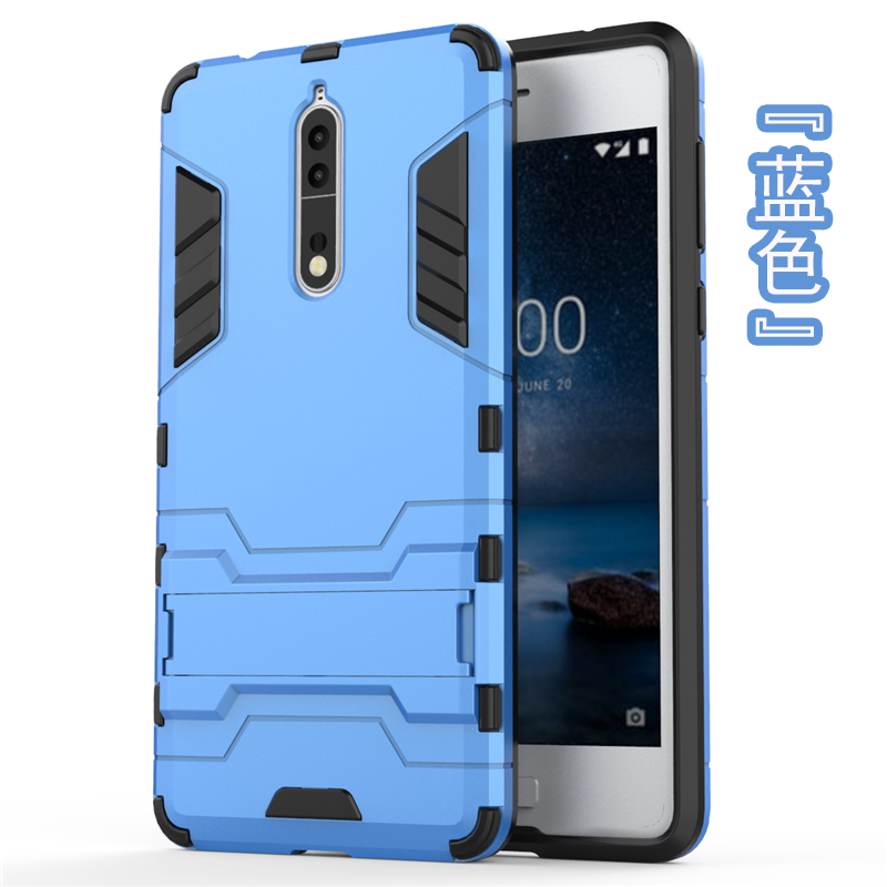 Nokia 8 Protection Étui Support Coque Bleu Difficile Téléphone Portable