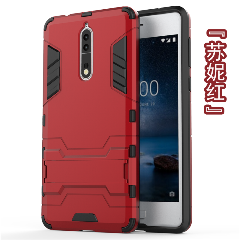 Nokia 8 Protection Étui Support Coque Bleu Difficile Téléphone Portable