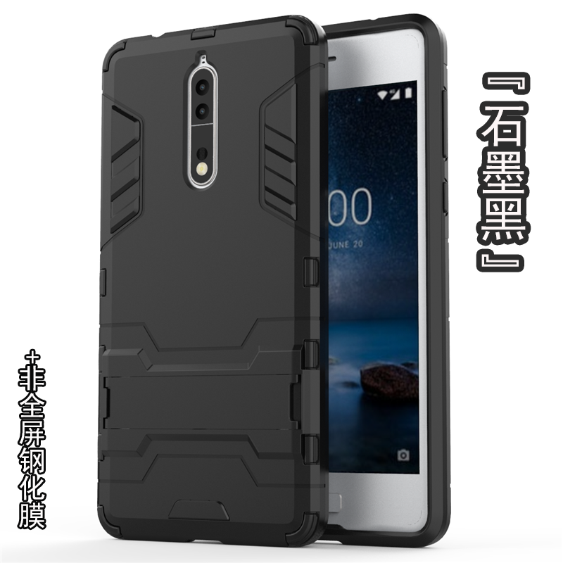 Nokia 8 Protection Étui Support Coque Bleu Difficile Téléphone Portable