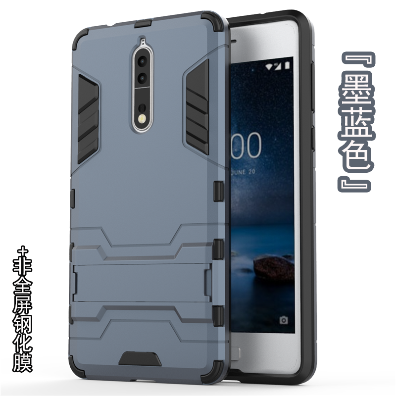 Nokia 8 Protection Étui Support Coque Bleu Difficile Téléphone Portable