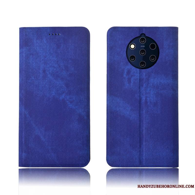 Nokia 9 Pureview Coque Denim Étui Téléphone Portable Silicone Tout Compris Fluide Doux Incassable