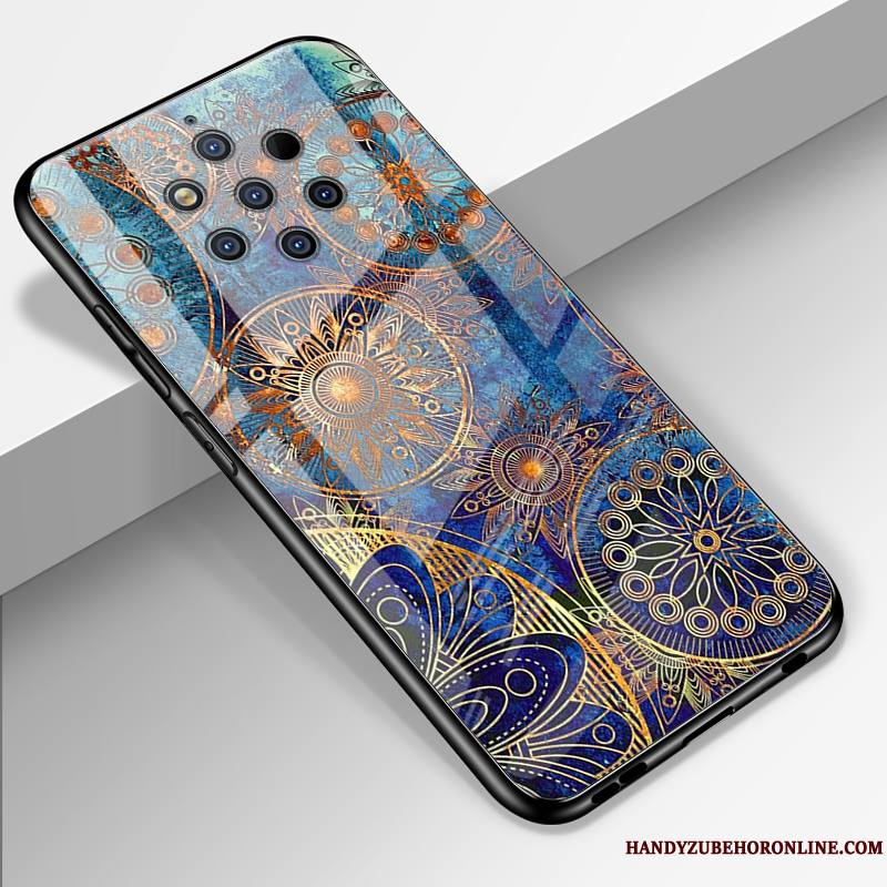 Nokia 9 Pureview Coque Dessin Animé Verre Personnalité Étui Tendance Créatif Silicone