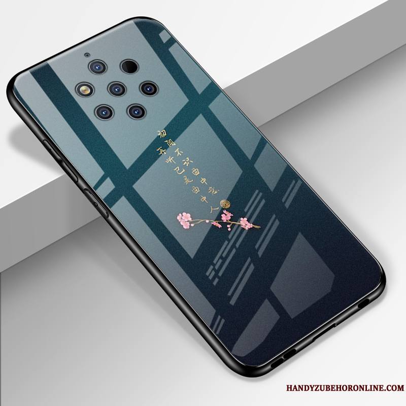 Nokia 9 Pureview Coque Dessin Animé Verre Personnalité Étui Tendance Créatif Silicone