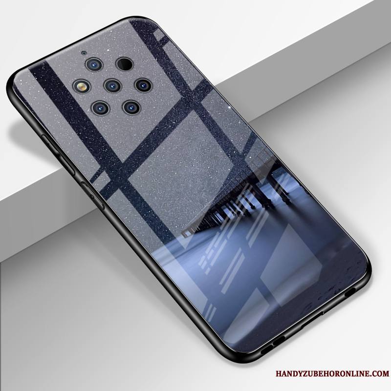 Nokia 9 Pureview Coque Dessin Animé Verre Personnalité Étui Tendance Créatif Silicone