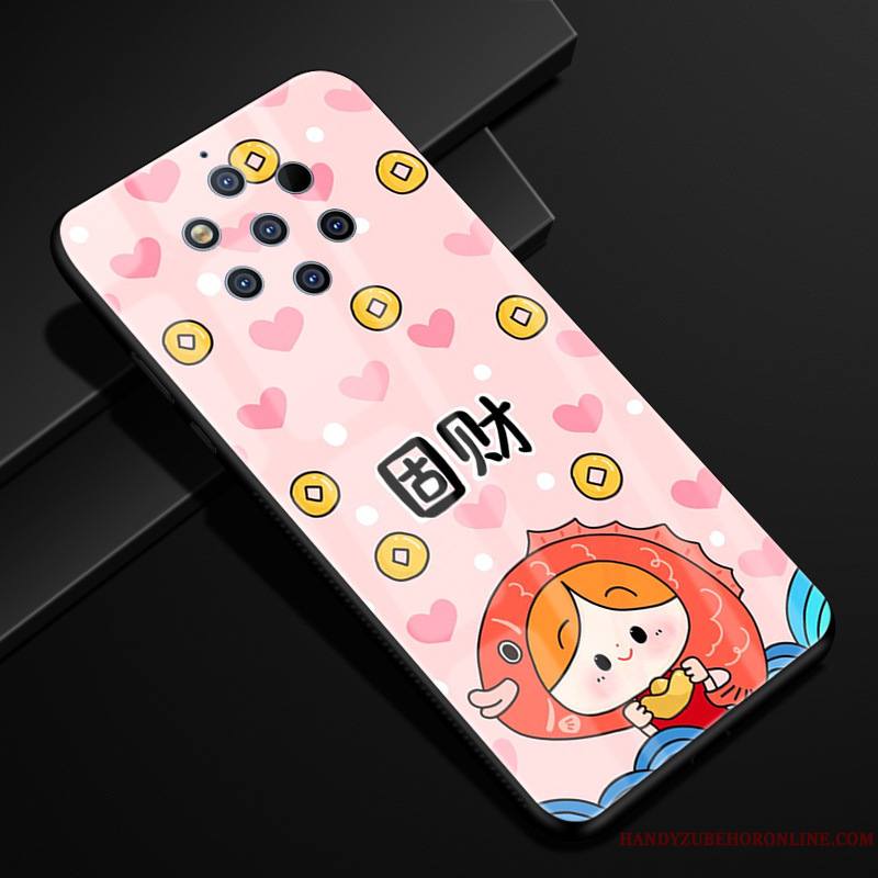 Nokia 9 Pureview Créatif Incassable Protection Rose Coque De Téléphone Étui Dessin Animé