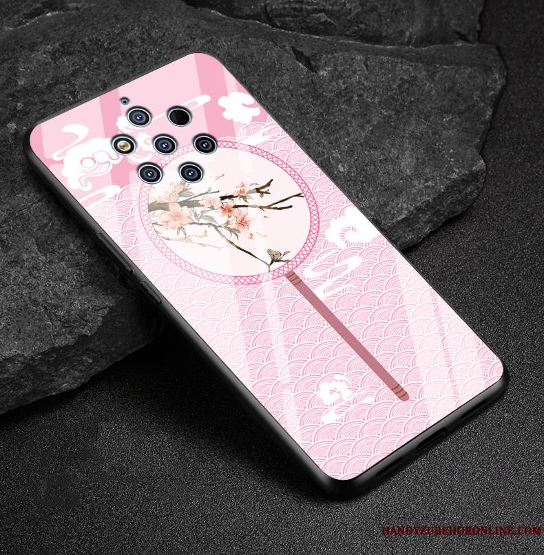 Nokia 9 Pureview Incassable Rose Protection Tout Compris Étui Coque De Téléphone Vintage