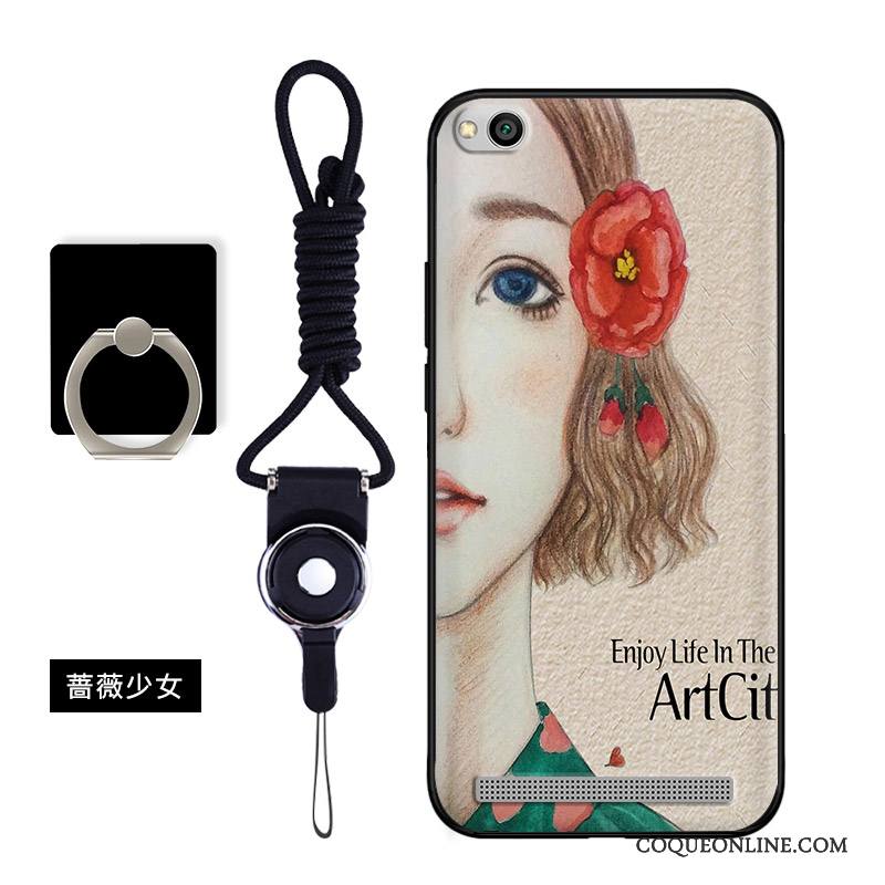 Redmi 5a Coque Protection Petit Silicone Noir Dessin Animé Téléphone Portable Étui