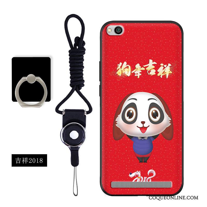 Redmi 5a Coque Protection Petit Silicone Noir Dessin Animé Téléphone Portable Étui