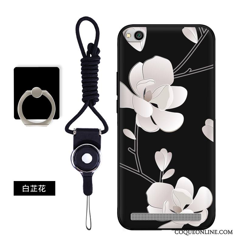 Redmi 5a Coque Protection Petit Silicone Noir Dessin Animé Téléphone Portable Étui