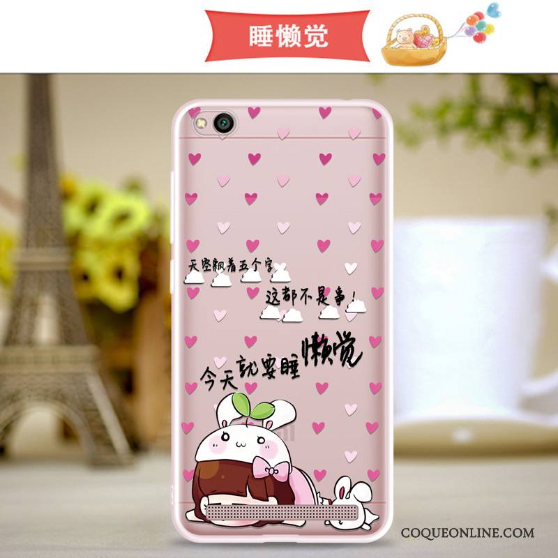 Redmi 5a Coque Protection Rose Dessin Animé Étui Légère Légères Fluide Doux