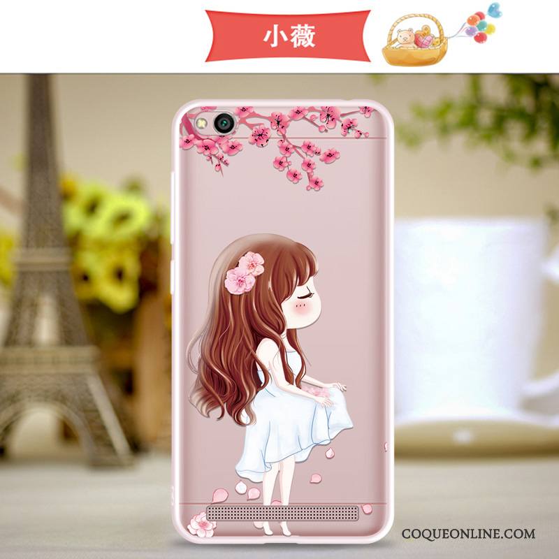 Redmi 5a Coque Protection Rose Dessin Animé Étui Légère Légères Fluide Doux