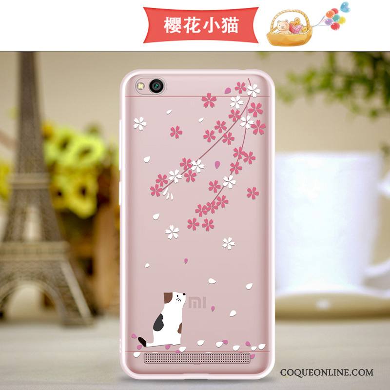 Redmi 5a Coque Protection Rose Dessin Animé Étui Légère Légères Fluide Doux