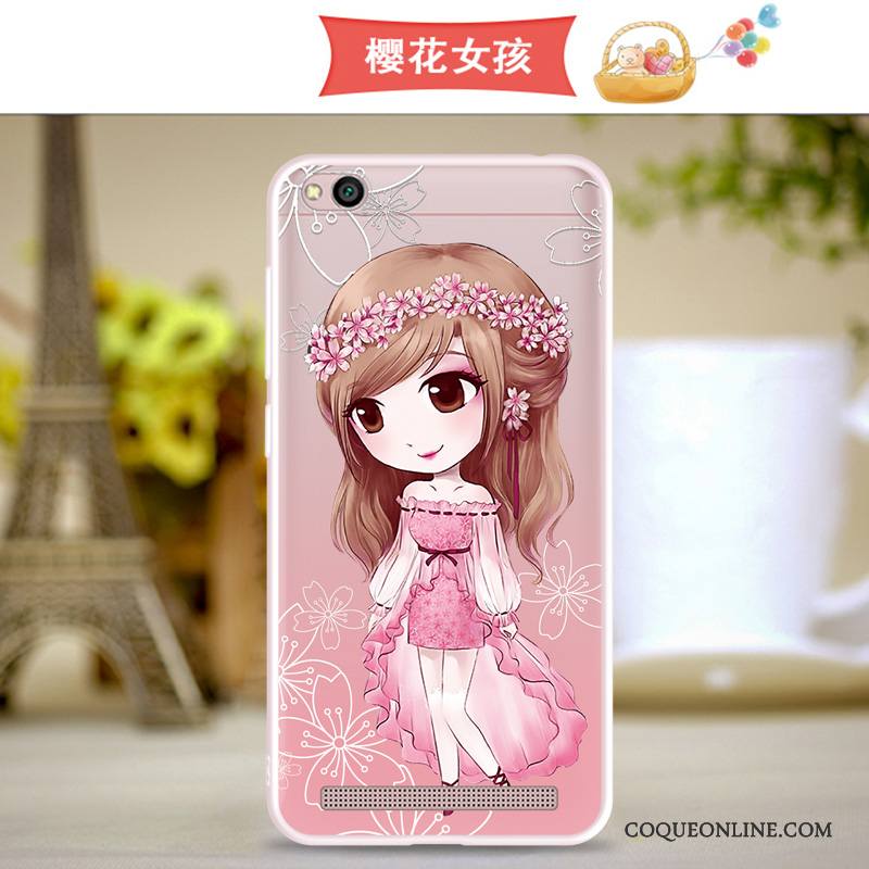 Redmi 5a Coque Protection Rose Dessin Animé Étui Légère Légères Fluide Doux