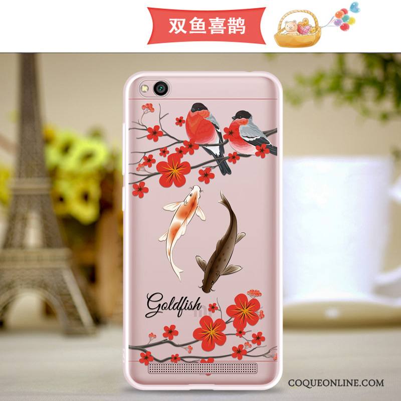 Redmi 5a Coque Protection Rose Dessin Animé Étui Légère Légères Fluide Doux