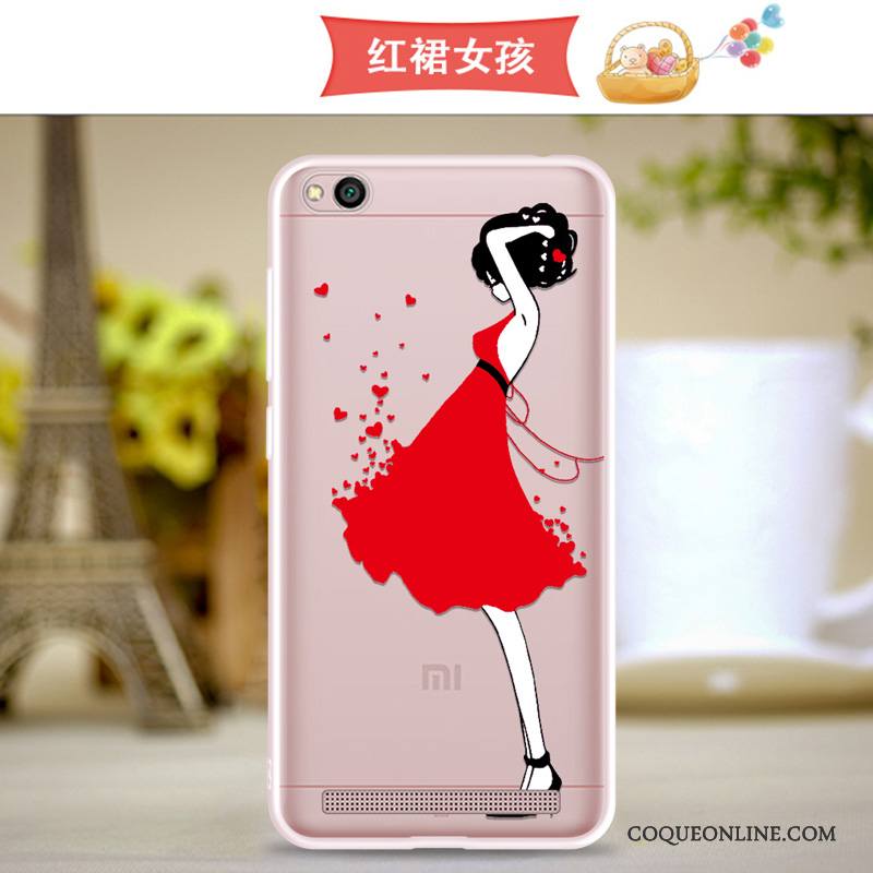 Redmi 5a Coque Protection Rose Dessin Animé Étui Légère Légères Fluide Doux